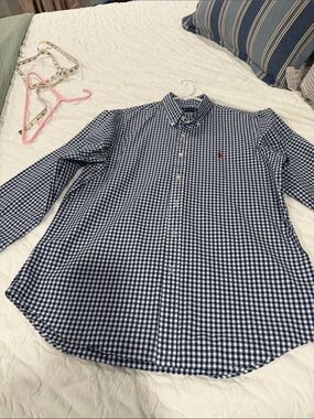 Polo by Ralph Lauren Navy & White Gingham Button-Down Shirt